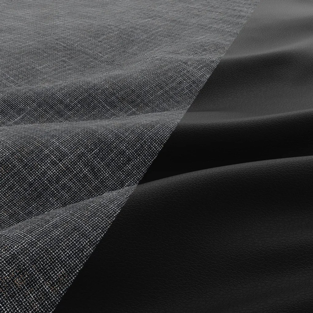 Tokio kanapéágy, fonott + műbőr, szürke - fekete