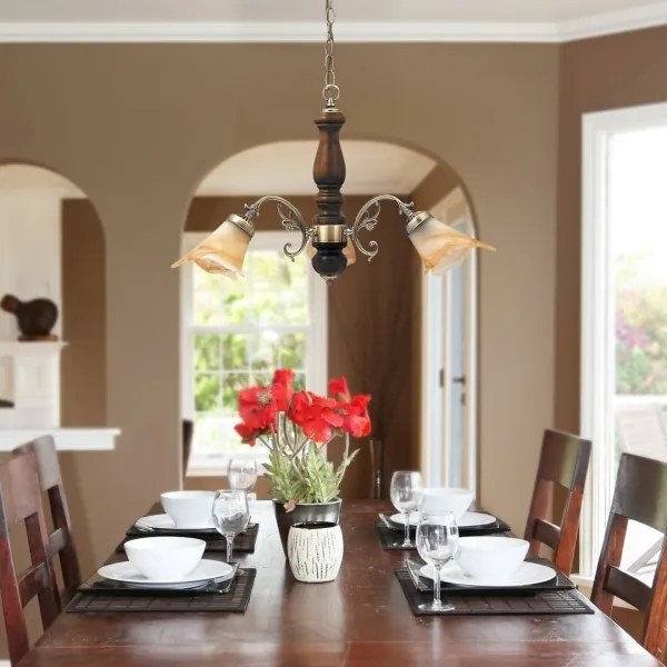 Rabalux 7093 - Csillár láncon RUSTIC 3 3xE14/40W/230V