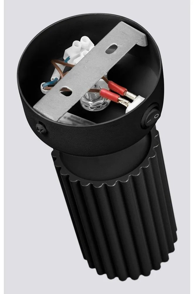 Fekete spotlámpa 8x16 cm Gleam – Sollux