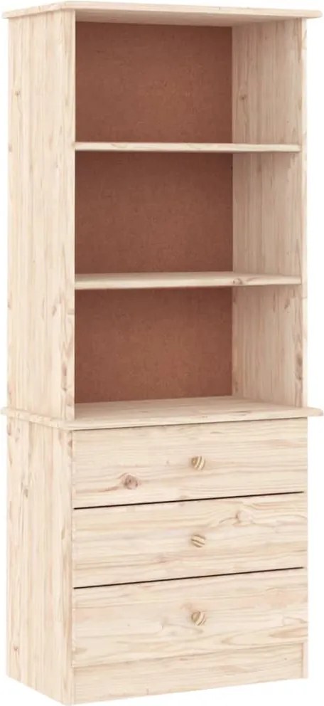 vidaXL ALTA tömör fenyőfa könyvszekrény 60x35x142 cm