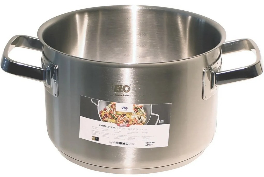 Elo 24220 Rozsdamentes acél edény Profi Cuisine 20cm, 4 l, 4 l