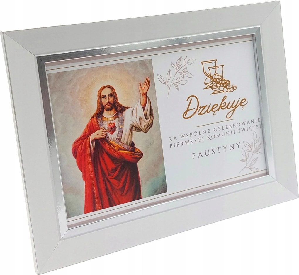 Képkeret 15x21 és köszönetnyilvánítás és szentáldozás a keresztszülőknek