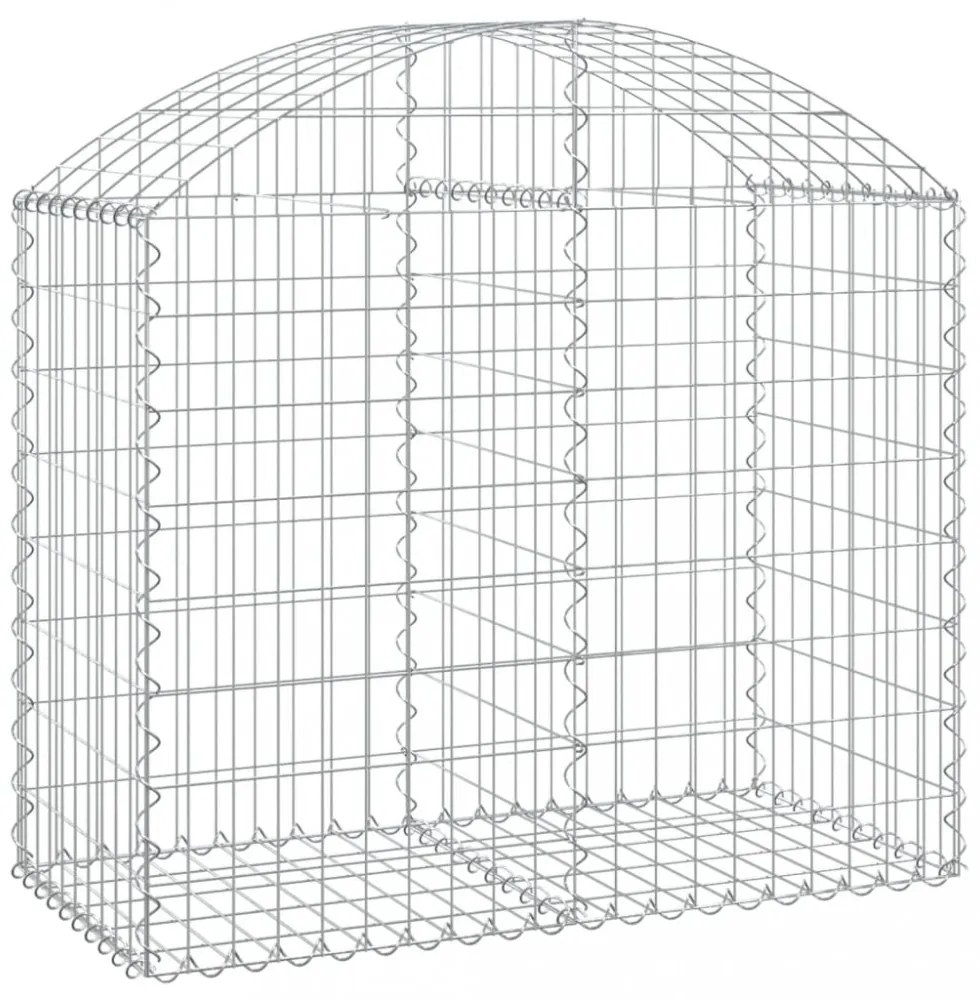íves horganyzott vas gabion kosár 100x50x80/100 cm