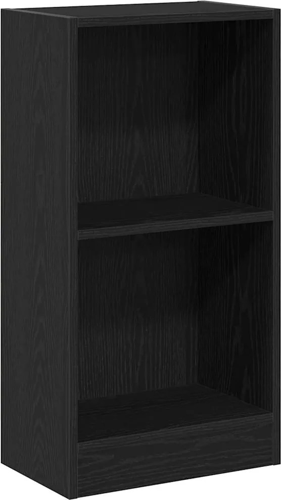 vidaXL fekete tölgy szerelt fa könyvespolc 40x24x76 cm