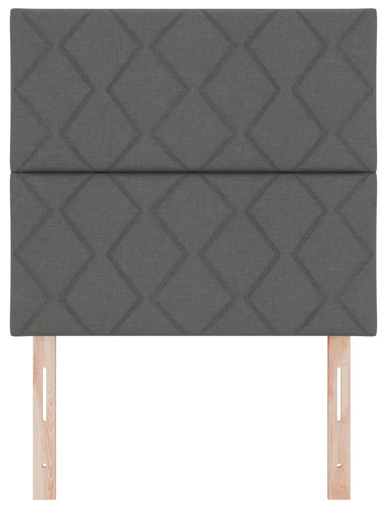 LED fejvég gyémánt blokk mintával sötétszürke 90 cm kárpitos
