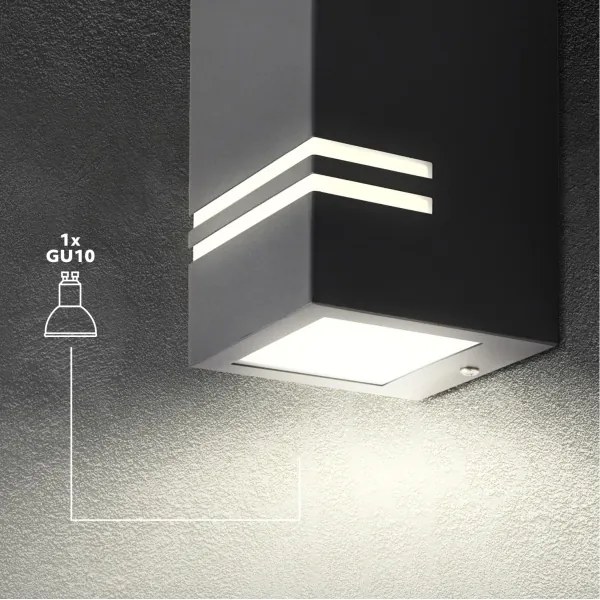 Kültéri fali lámpa QUAZAR 1xGU10/11W/230V IP44