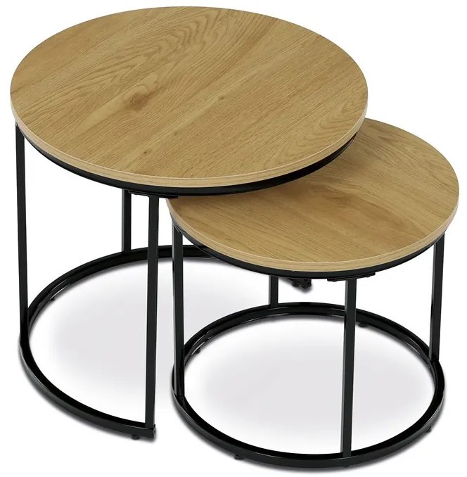 Dohányzóasztal 53×53×46 cm, MDF, Vad Tölgy. CT-G1145 OAK