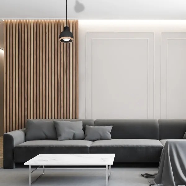 Csillár zsinóron OVAL 1xE27/60W/230V fekete