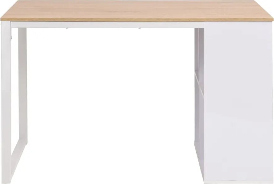 vidaXL tölgyfa/fehér színű íróasztal 120 x 60 x 75 cm