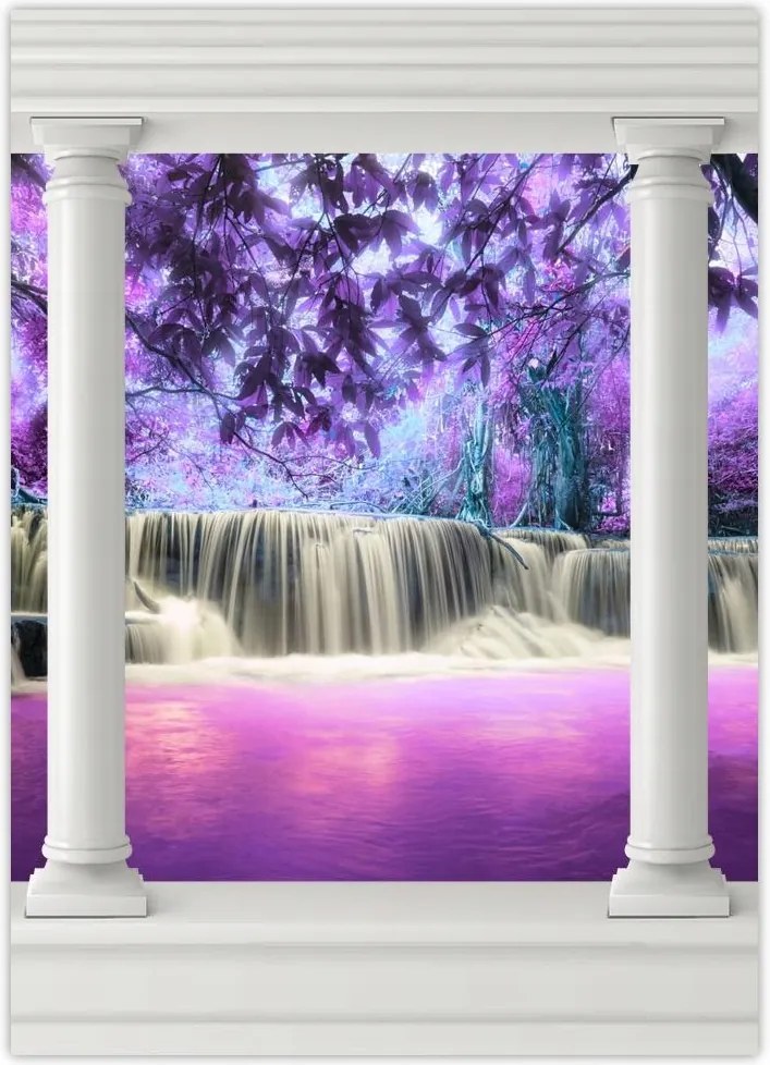 Poszterek 50x70 Lila vízesés