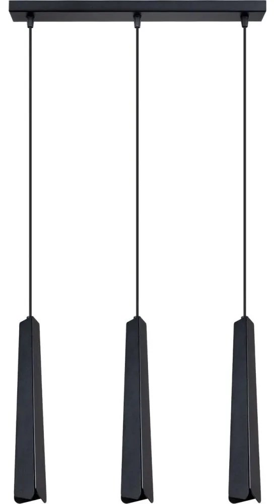 Sollux SL.1402 - Csillár zsinóron PRYSM 3xG9/8W/230V fekete