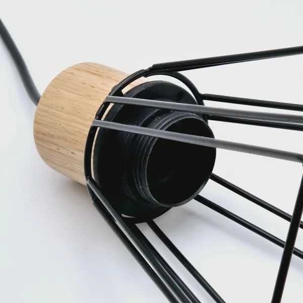 Brilagi - Csillár zsinóron WOODY BASKET 1xE27/60W/230V tölgy