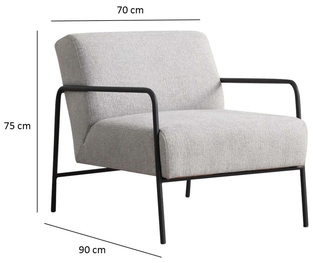 Fotel Etorella (szürke + fekete). 1106495
