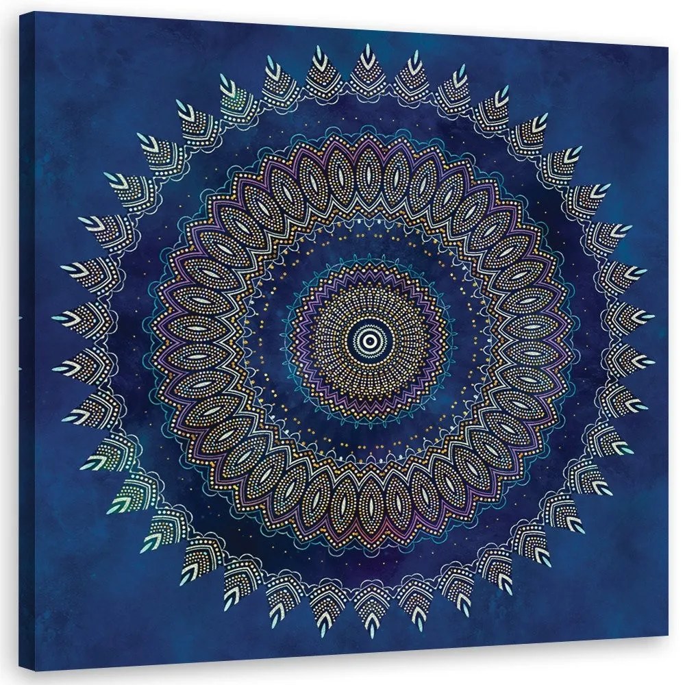 Gario Vászonkép Kék mandala - Andrea Haase Méret: 40 x 40 cm