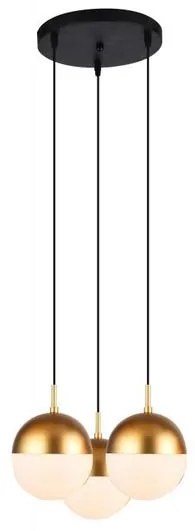 Lámpa Mennyezeti lámpatest ABIES, 7597, AC220-240V, 50/60Hz, 3*E27, IP20, hármas, arany