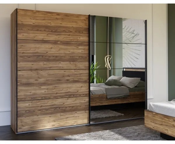 Tükrös gardróbszekrény OREN 270x210 cm artisan tölgy