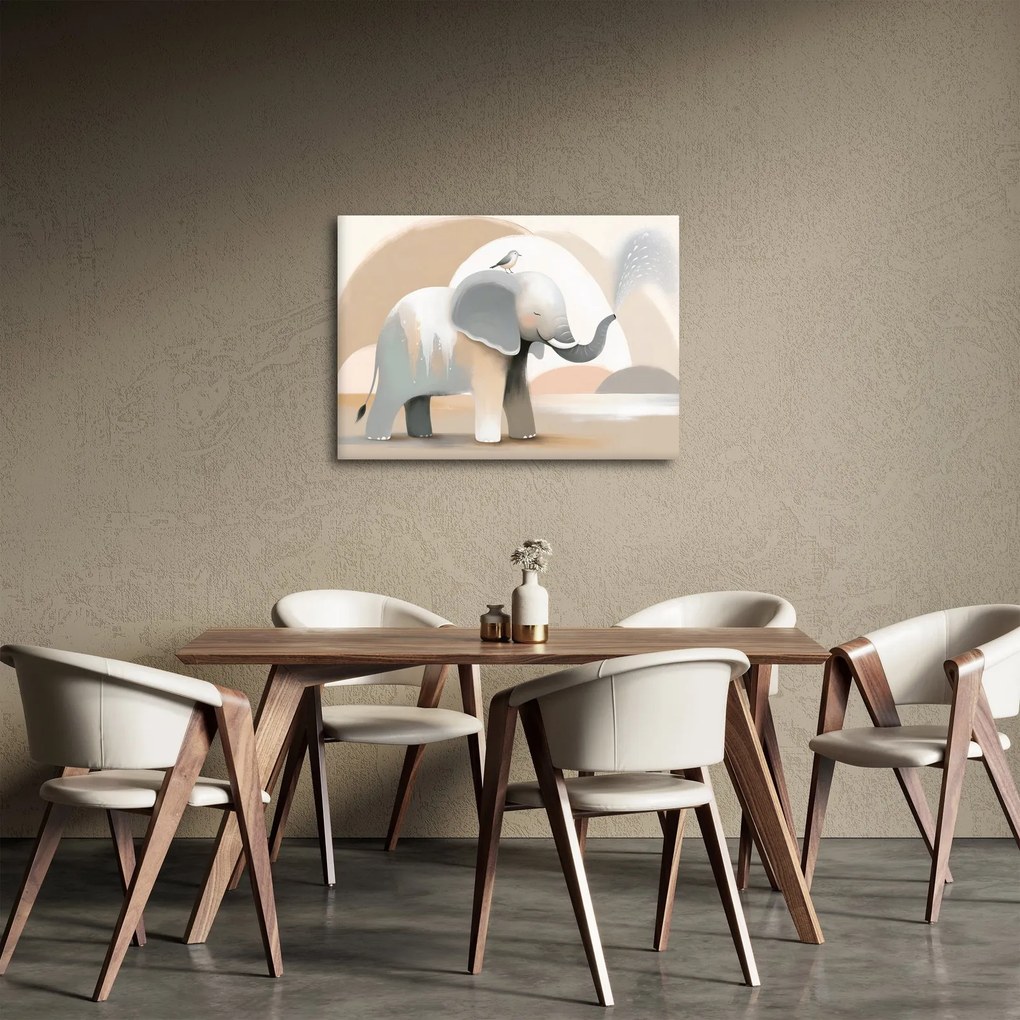 Kép - Elefánt pasztell színekben (70x50 cm)