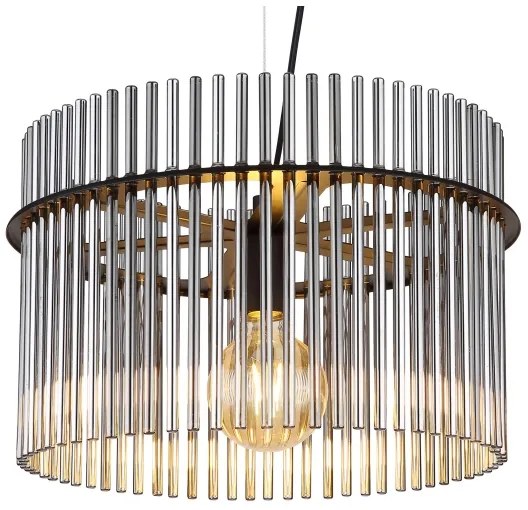 Globo 15698H - Csillár zsinóron GORLEY 1xE27/60W/230V átm. 40 cm fekete