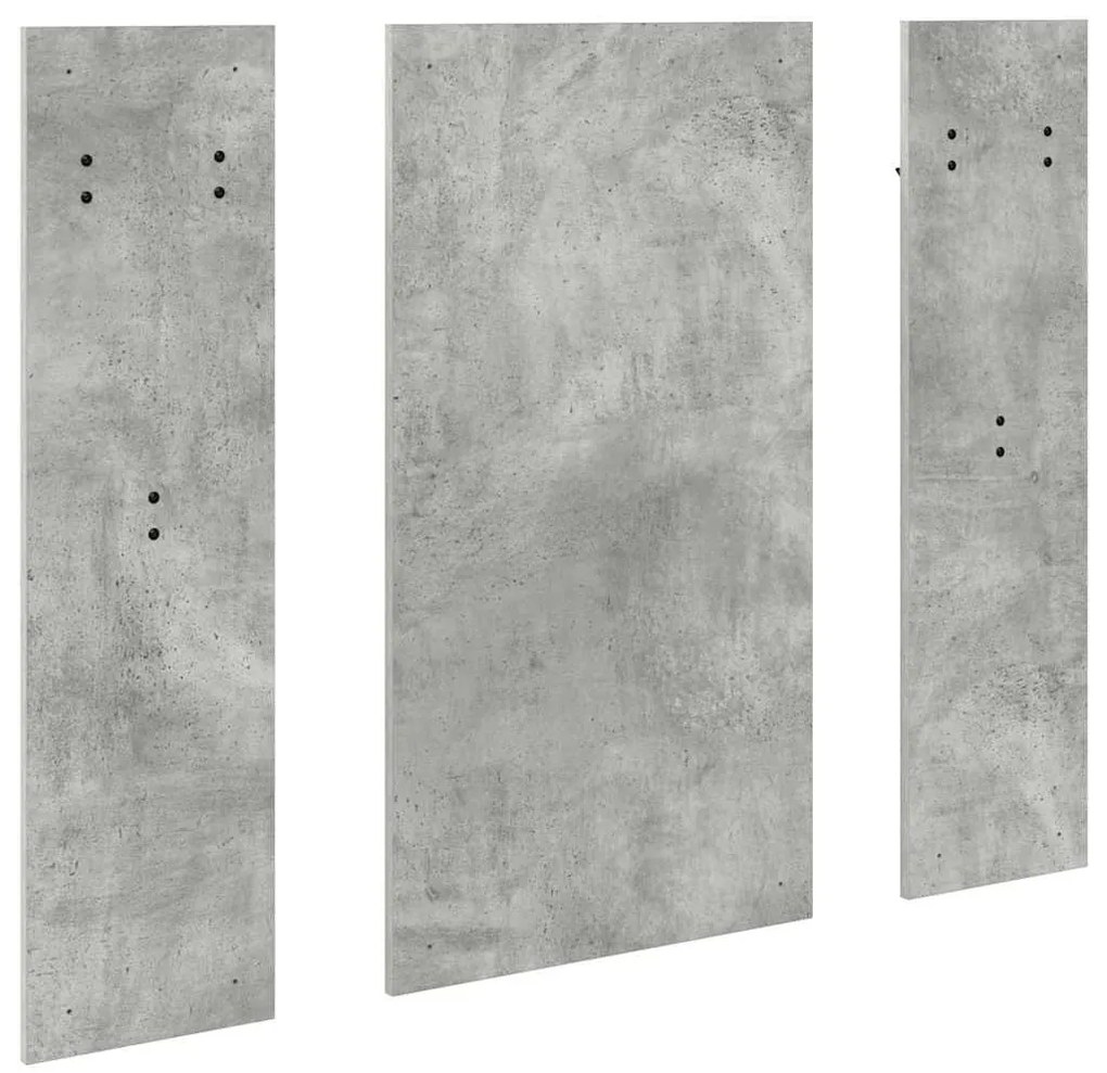 Fali Kabáthorog tárolóval Beton szürke 96 x 1.5 x 90 cm Faanyag