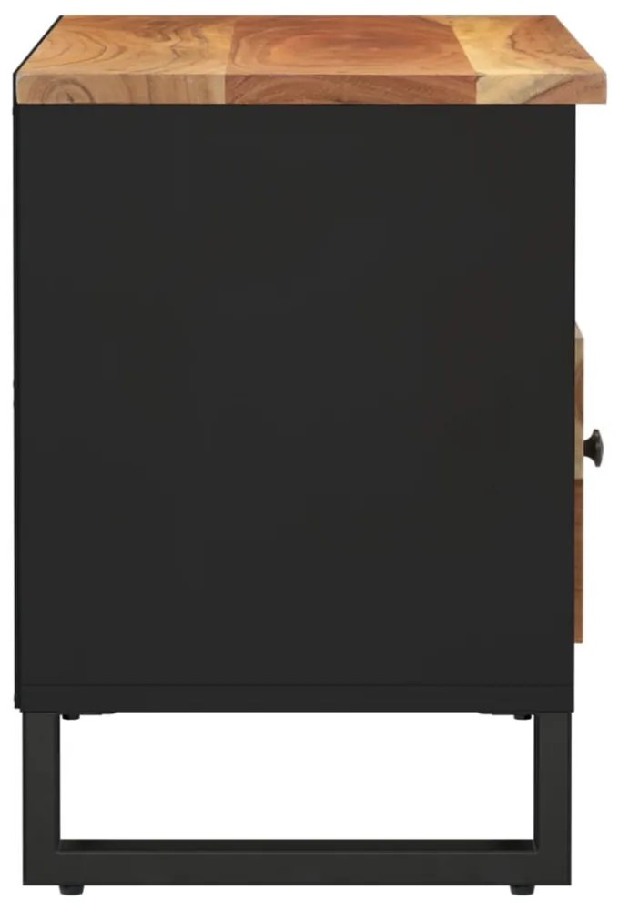 tömör akácfa és szerelt fa TV-szekrény 80 x 33 x 46 cm