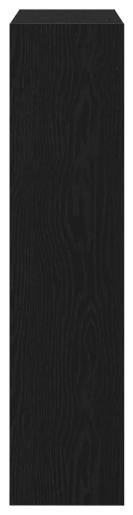 vidaXL Cipőtároló Flip Fiókkal Fekete Tölgy 80x21x87,5 cm