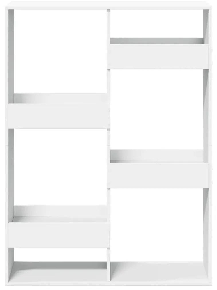 fehér szerelt fa könyvespolc 100 x 33 x 135 cm