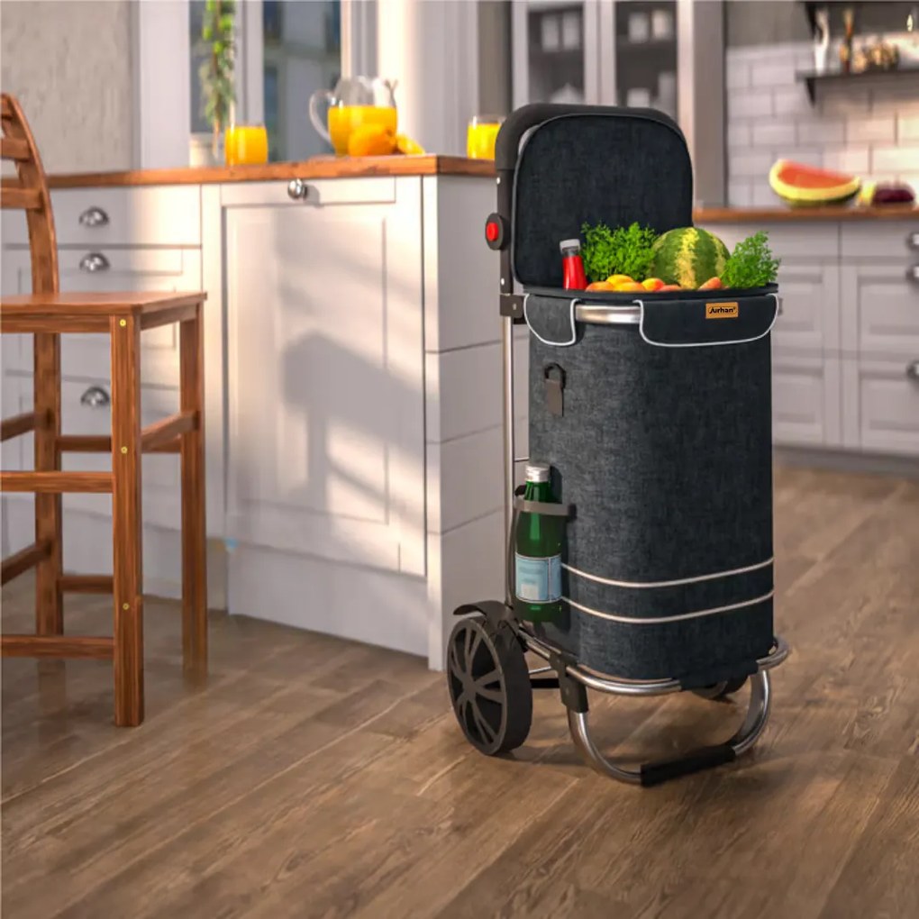 EASY bevásárlótáska kerekekkel, 50l, fekete Jurhan