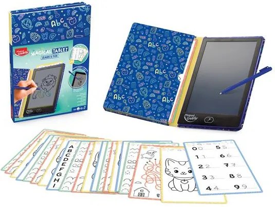 Mágikus táblagép, foglalkoztatólapokkal, 8,5, könyv kialakítású, MAPED CREATIV Learn & Fun (IMAC906918)