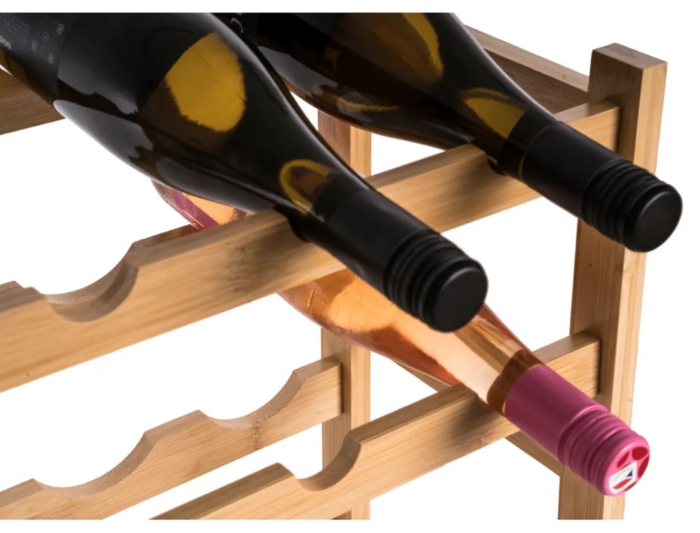 G21 Bambusz borosállvány, 8 palackos