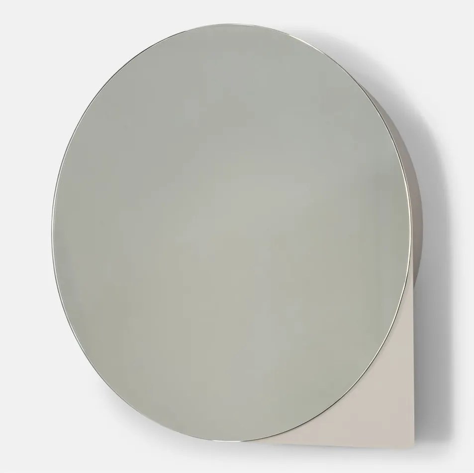 Szürkésbarna fém fali-tükrös fürdőszoba szekrény 55x55 cm Sonnet – Spinder Design