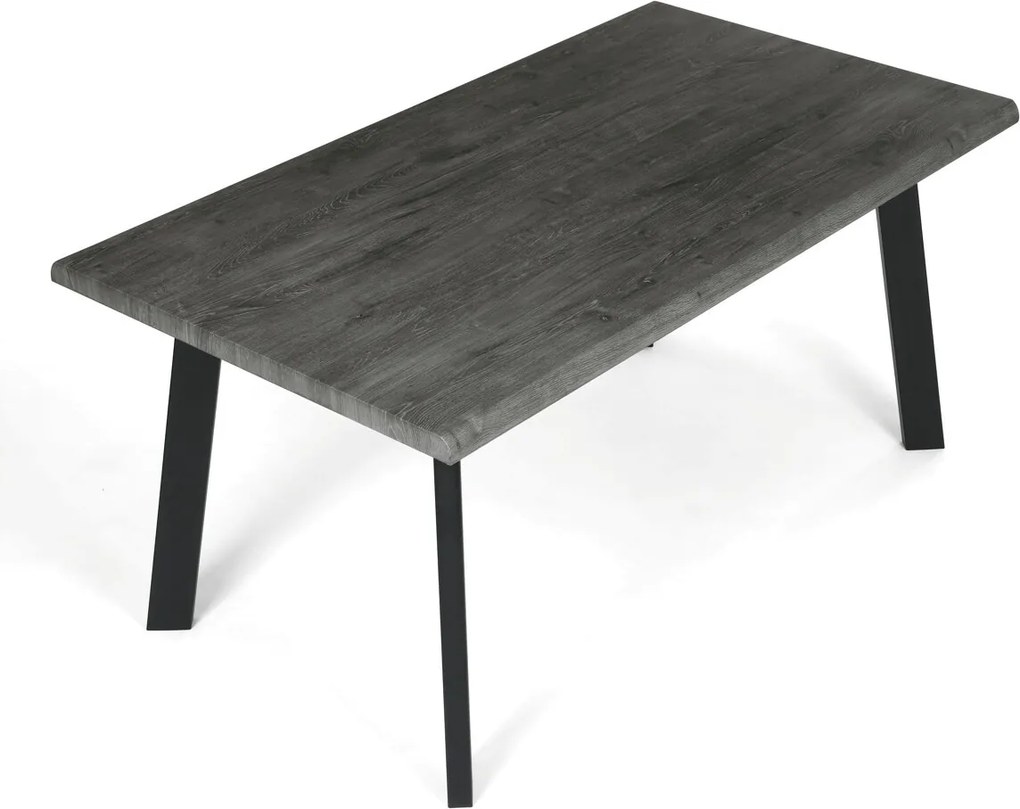 Étkezőasztal 160 × 90 cm MDF szürke tölgy GREY