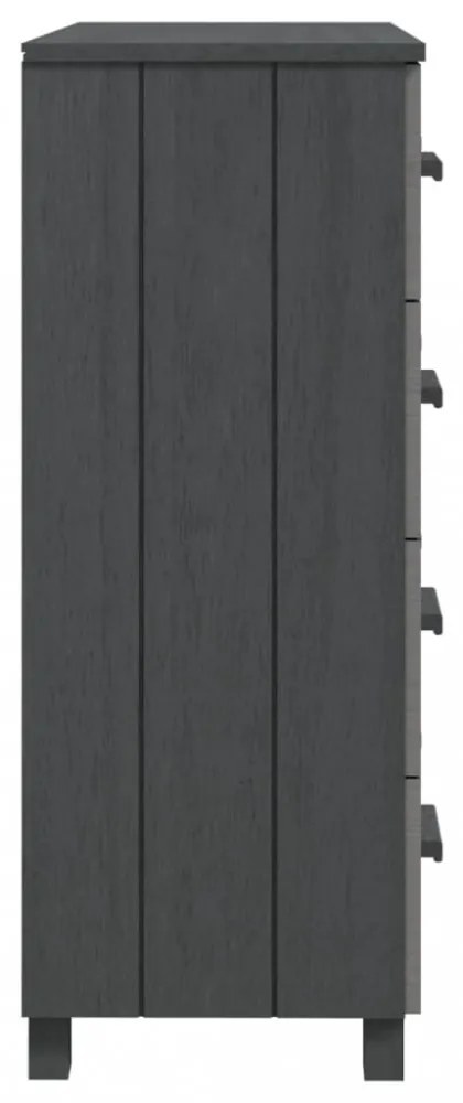 HAMAR sötétszürke tömör fenyőfa tálalószekrény 79x40x103,5 cm