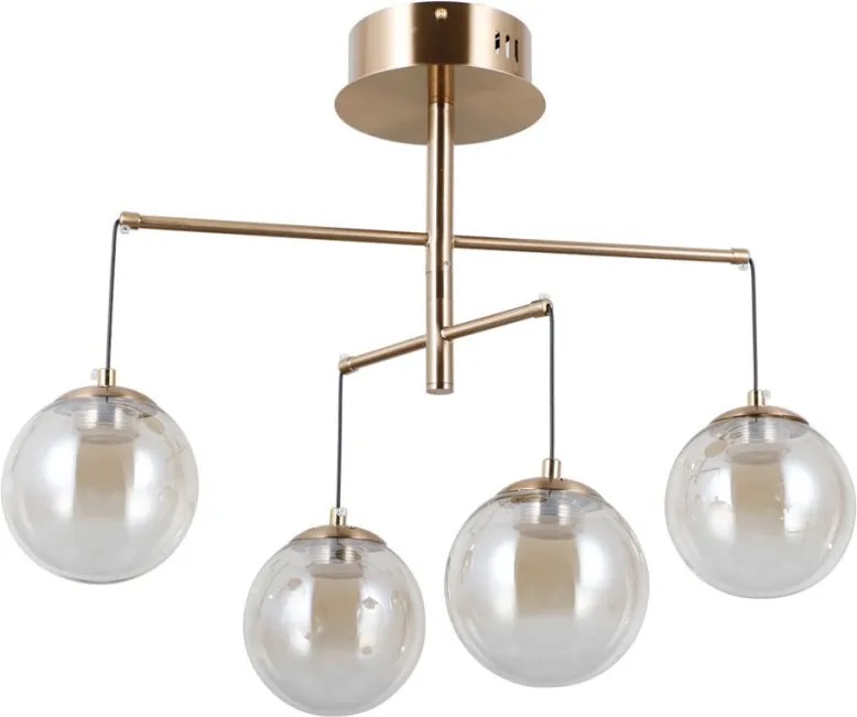 ITALUX PND-34381-4-HBR VELADA Mennyezeti Csillár Borostyán, Arany LED IP20