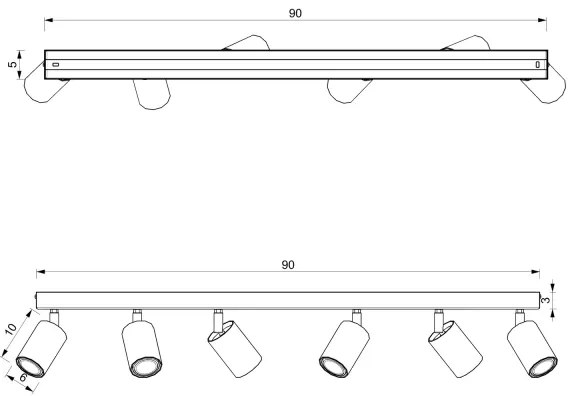 Spotlámpa BELLO 6xGU10/8W/230V fehér