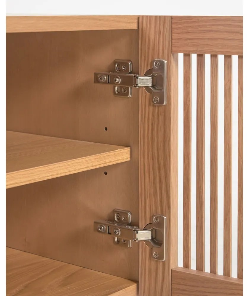 Natúr színű ülőkés cipőtartó tölgyfa dekorral Beyla – Kave Home