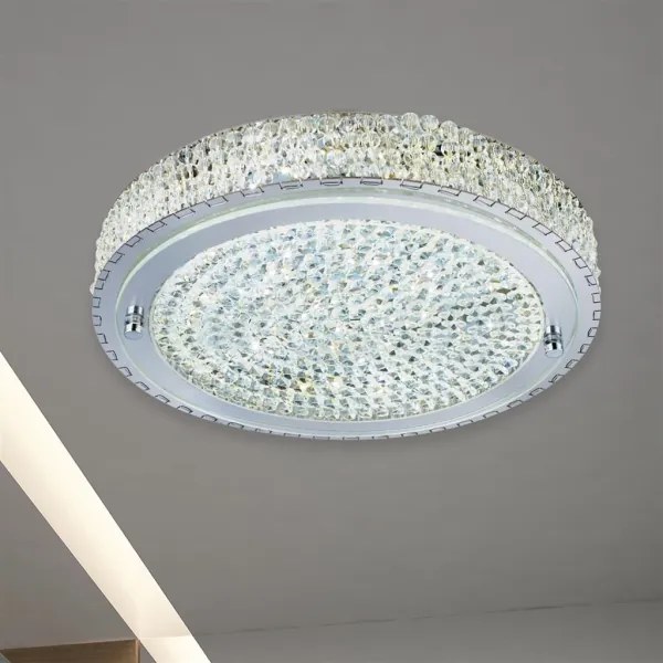 Searchlight 2714CC - LED Mennyezeti lámpa FLUSH LED/24W/230V átm. 40 cm króm