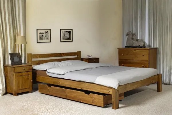 Ágyneműtartó fiók 150 cm, tölgyfa