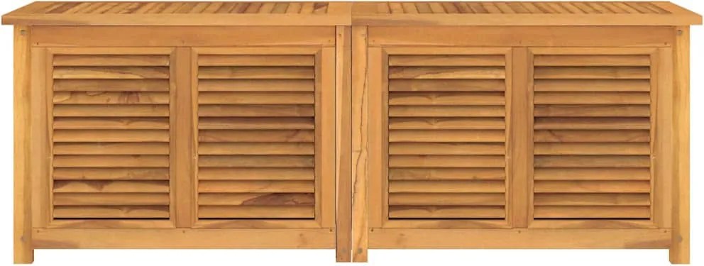 vidaXL tömör tíkfa kerti tárolóláda zsákkal 150 x 50 x 55 cm