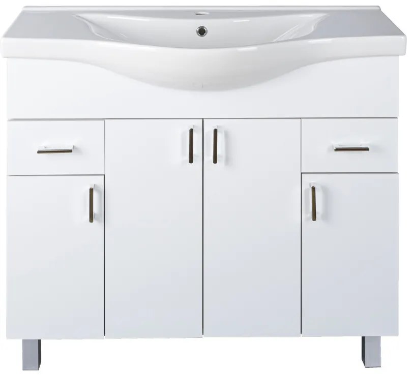 Viva STYLE Ekonomik 100 lábon álló fürdőszobabútor Sanovit ALBATROS 10100 mosdókagyló 99,5x46,5cm