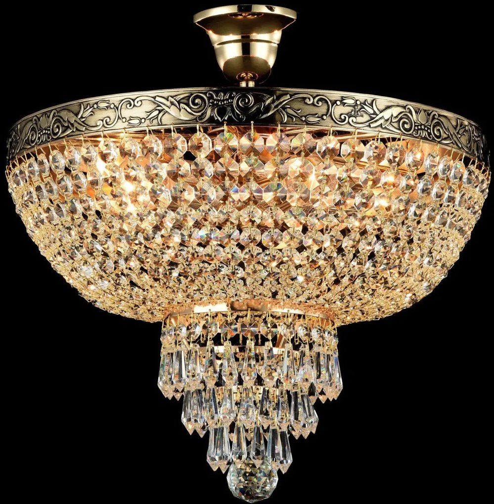 MAYTONI DIA890-CL-05-G PALACE Kristály Mennyezeti Lámpa Antik Arany E27 IP20