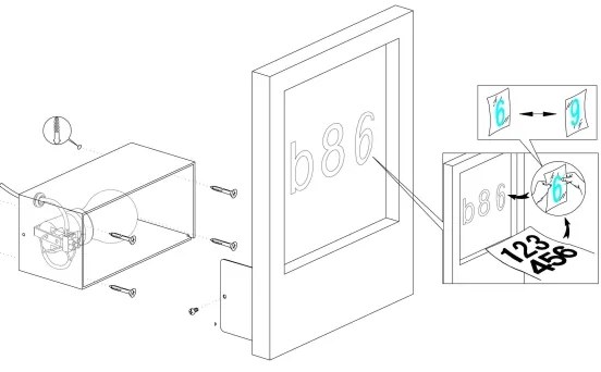 Eglo 98143 - Házszám MONTEROS 1xE27/28W/230V IP44 fehér