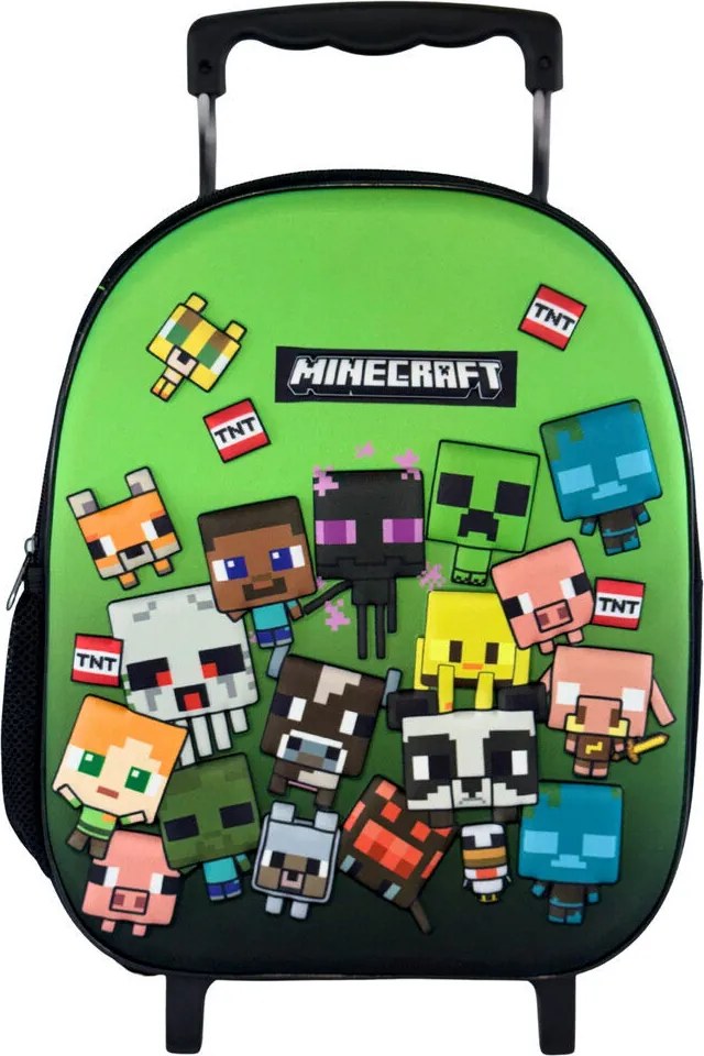 Minecraft Characters gurulós ovis 3D hátizsák, táska 32 cm