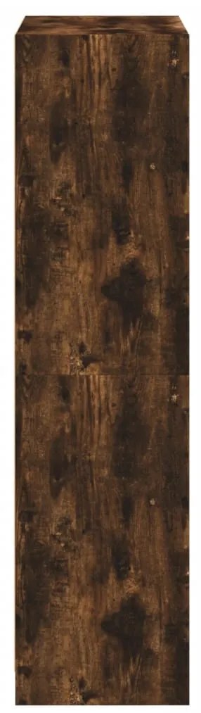 füstös tölgy színű magasszekrény ajtókkal 68x37x142 cm