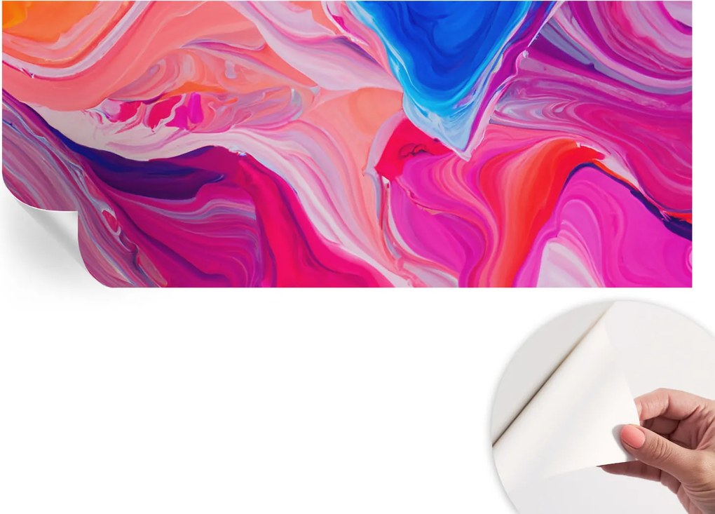 Öntapadós Dekoratív Fotótapéta Hálószobába Folyékony hullámok 250x104 cm