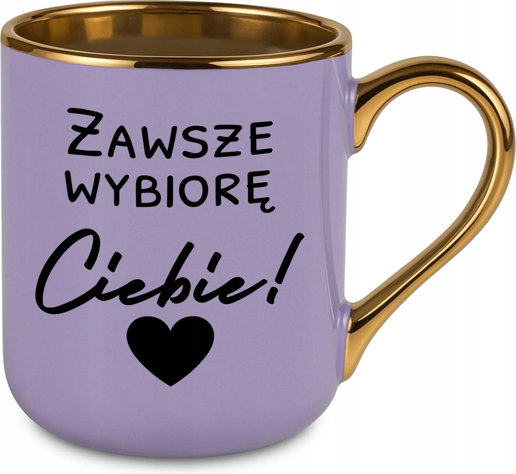 Bögre Elegant Lila Pároknak Bájos Ajándék Mindig Téged választalak!