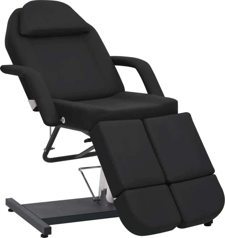 vidaXL fekete műbőr kozmetikai kezelőszék 180 x 62 x 78 cm
