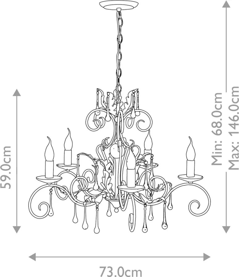 Elstead Lighting AMARILLI AML5-BRONZE Csillár 5x60W/E14
