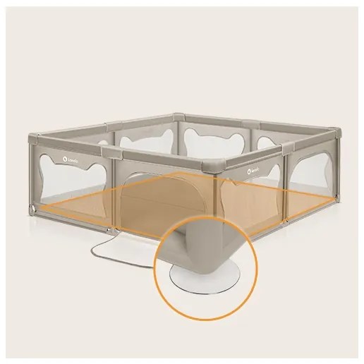 Lionelo - WILLOW XL bézs játszókeret