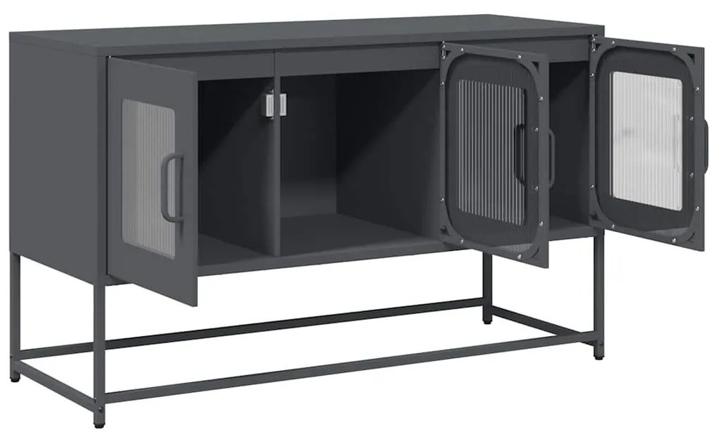 antracit hidegen hengerelt acél TV-szekrény 100,5x39x60,5 cm