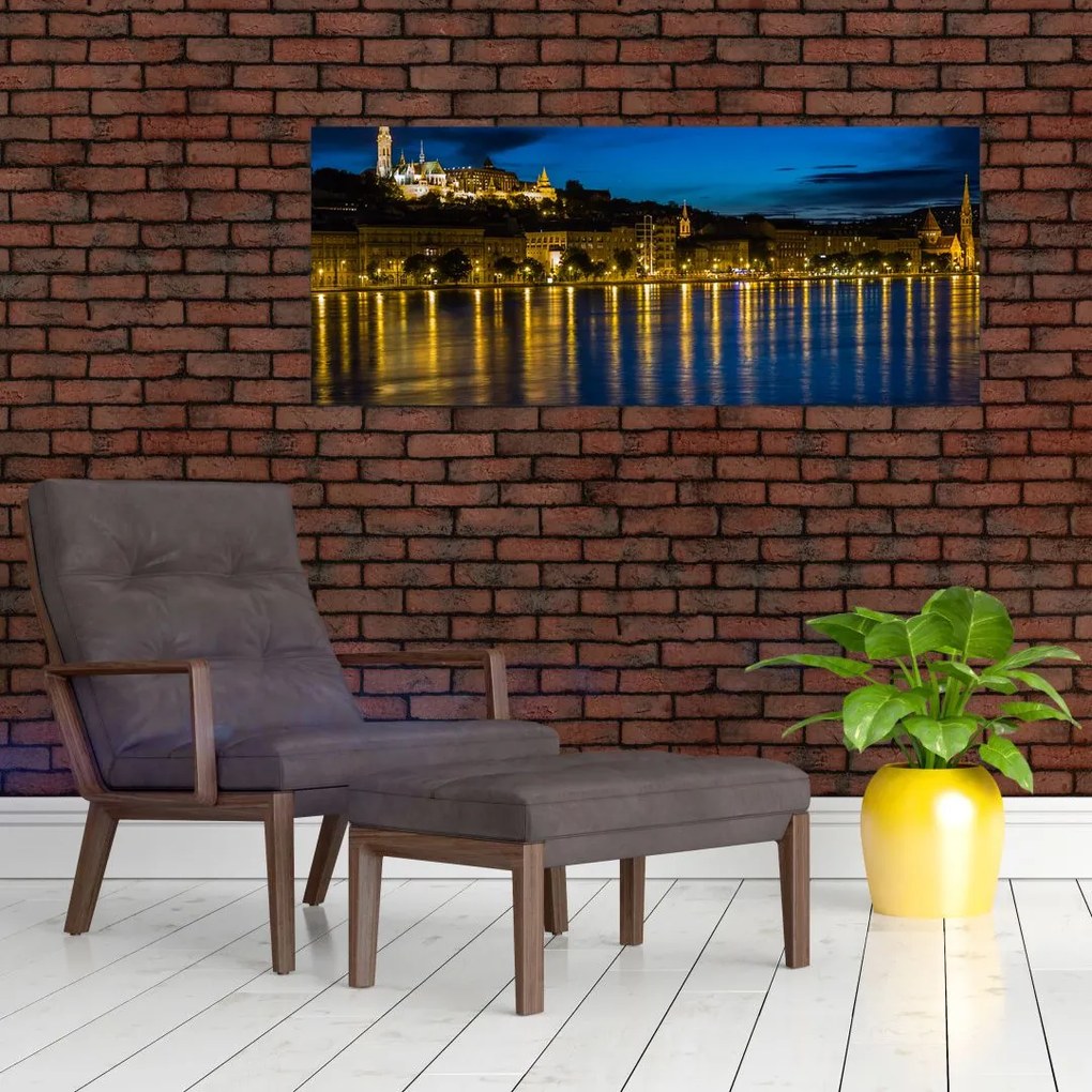 Éjszakai város képe (120x50 cm)